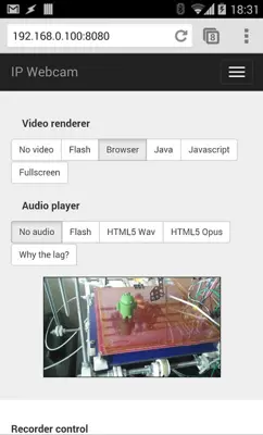 IP Webcam android App screenshot 1